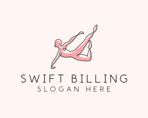 Yoga Gymnast Stretch logo design