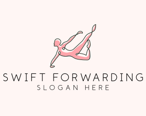 Yoga Gymnast Stretch logo design