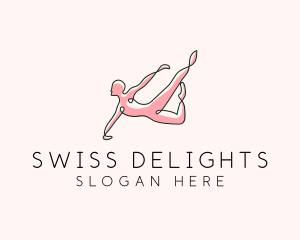 Yoga Gymnast Stretch logo design