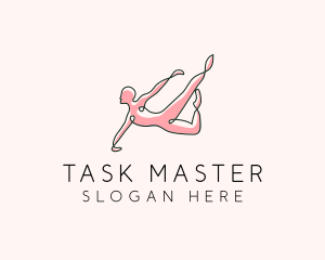 Yoga Gymnast Stretch logo design