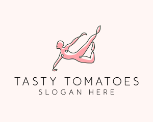 Yoga Gymnast Stretch logo design