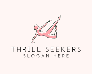 Yoga Gymnast Stretch logo design