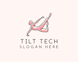 Yoga Gymnast Stretch logo design