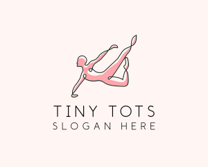 Yoga Gymnast Stretch logo design