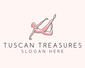 Yoga Gymnast Stretch logo design