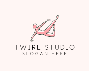 Yoga Gymnast Stretch logo design