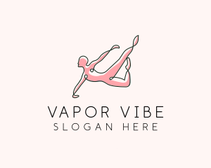 Yoga Gymnast Stretch logo design