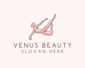 Yoga Gymnast Stretch logo design