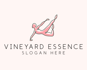 Yoga Gymnast Stretch logo design