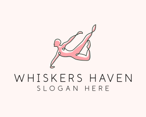 Yoga Gymnast Stretch logo design