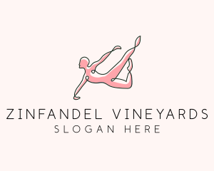 Yoga Gymnast Stretch logo design