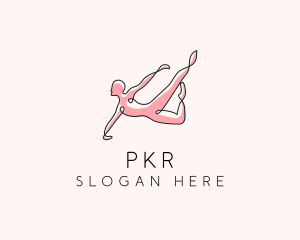 Yoga Gymnast Stretch logo design