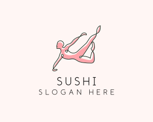 Yoga Gymnast Stretch logo design