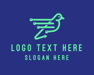 Pigeon - Fast Digital Bird logo design