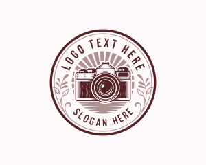 Photo - Elegant Floral Camera logo design