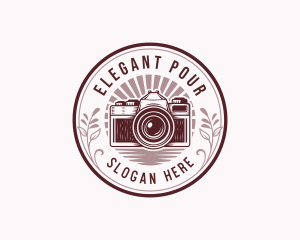 Elegant Floral Camera logo design