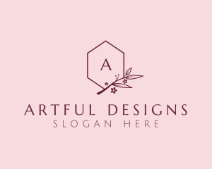 Floral Beauty Crest logo design