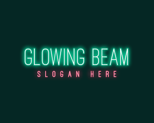 Minimalist Neon Glow logo design