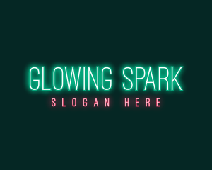 Minimalist Neon Glow logo design