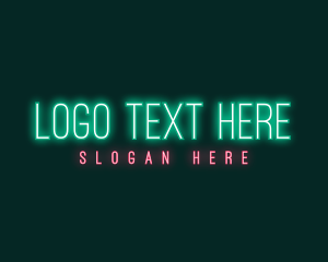 Pub - Minimalist Neon Glow logo design