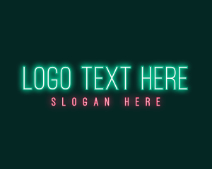 Neon - Minimalist Neon Glow logo design