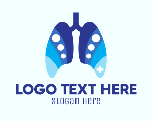 Veins - Blue Respiratory Dots logo design