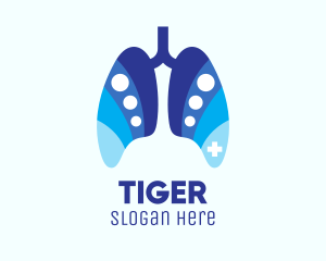 Blue Respiratory Dots Logo