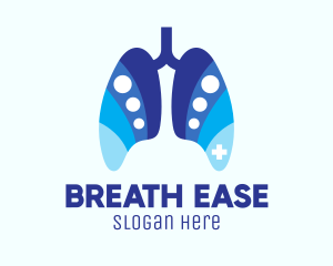 Respiratory - Blue Respiratory Dots logo design