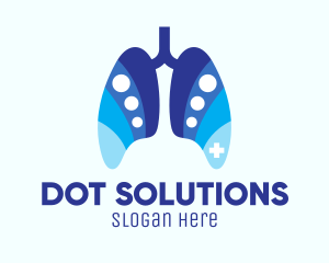 Blue Respiratory Dots logo design