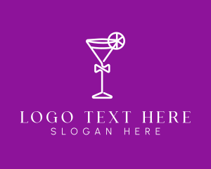 Bar - Martini Glass Bar logo design