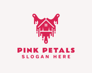 Pink Paintbrush Home logo design