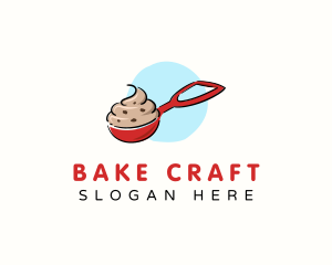 Cookie Dough Baking Scooper logo design