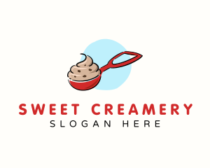 Cookie Dough Baking Scooper logo design