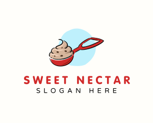 Cookie Dough Baking Scooper logo design