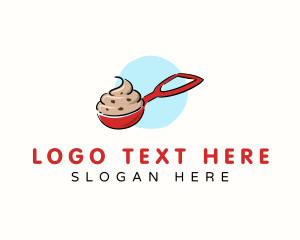 Ice Cream - Cookie Dough Baking Scooper logo design