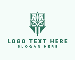 Farm - Marijuana Plantation Emblem logo design
