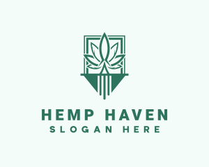 Marijuana Plantation Emblem logo design