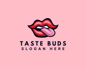 Lady Lips Tongue logo design