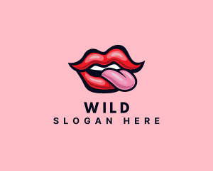 Sexy - Lady Lips Tongue logo design