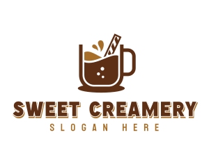 Sweet Dessert Choco Drink logo design