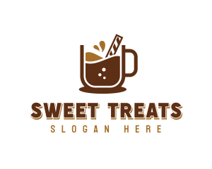 Sweet Dessert Choco Drink logo design