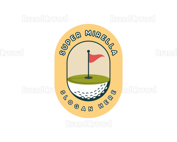 Golf Ball Flag Logo