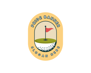 Golf Ball Flag logo design