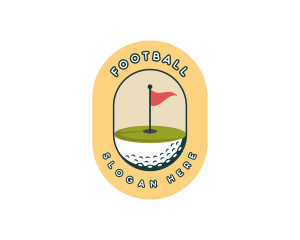 Mitt - Golf Ball Flag logo design