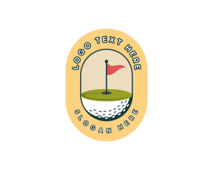 Golf Ball Flag Logo