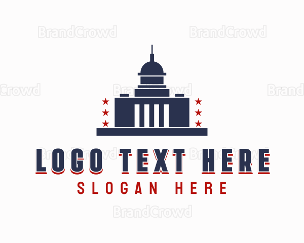 Patriotic USA Capitol Logo