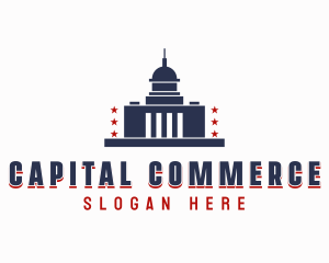 Patriotic USA Capitol logo design