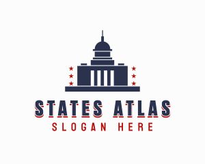 Patriotic USA Capitol logo design