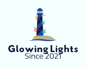 Floral Light House  logo design