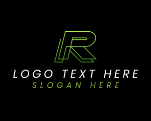 Letter R - Digital Tech Media logo design